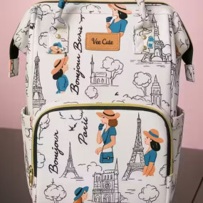 Laee cute Baby Diaper Bag for Mother Travel/Diaper Bags for Mother for Travel with Laptop Pocket, Multi Compartments, Insulated Bottle Pockets, Waterproof, Ultra soft fabri ( green)