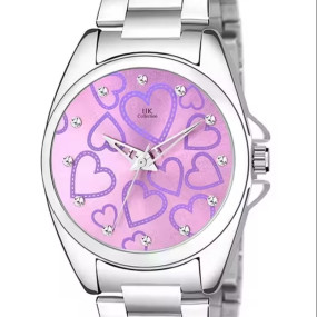 PSC Analogue Round Studed Dial with Silver Bracelet Strap Girl's & Women's Wrist Watch