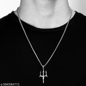 Sterling Silver Poseidon Trident Pendant Necklace – Greek God Jewelry for Men and Women – Mythology Inspired Trident Necklace, Ocean Symbol Gift