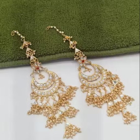 Trending Chandbali Earring set with Kaan chain