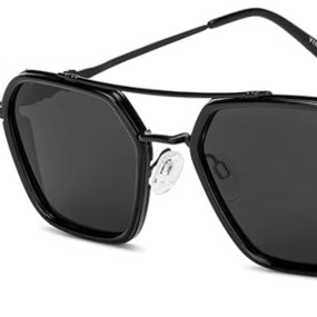 Vincent Chase By Lenskart | Full Rim Hexagonal | Economic Range | Branded Latest and Stylish Sunglasses | 100% UV Protected | Men & Women | Large |