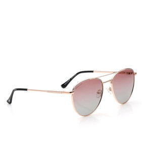 Fastrack Pink Colored Aviator Shaped Stainless Steel Frame Polarized Sunglasses for Men