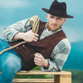 CLOTHERA Paper Wool Wide Brim Trilby Felt Jazz Fedora Hats for Women & Men