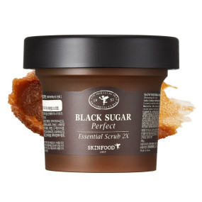 SKIN FOOD since 1957 Skinfood Black Sugar Perfect Essential Scrub 2X I Deep Cleansing I Radiant Glow I Gentle Exfoliating I Pore Minimisng | 210G