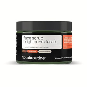 Total Routine Multi Action Brightening Face Scrub for Men | Blackhead & Tan Removal | Gentle Exfoliation | Reduce Dark Spots & Oil | Remove Dead Skin, Reduce Acne & Wrinkles | For all skin types, 50ml