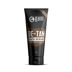 BEARDO De-Tan Face scrub for Men, 100g | Blackhead & Tan Removal | Dual Bead Exfoliation | Coffee Detox | Oil Control