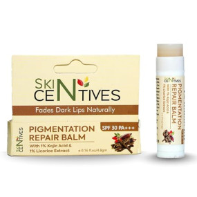 Skin Centives Pigmentation Repair Balm for Dark Lips with 1% Kojic Acid, Licorice & SPF 30 | Natural Lightening Balm for Pigmented Lips | Lip Care for Men & Women