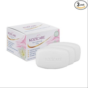 Kozicare Kojic Acid Soap & Glutathione | Whitening | Body Tan Removal | Bath for Men & Women | Remove Dark Spots & Hyperpigmentation | For Glowing Skin - Pack of 3