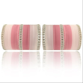 Traditional Rose & Litchi Chura Bangles for Bride – Luxury Wedding Jewelry for Women (1 Pair)