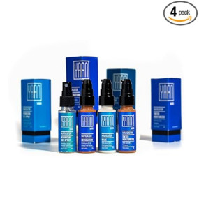 YAAN MAN Navigator Range | Make Up For Men | Contains: Base, Foundation, Set Spray, Tinted Moisturizer| Light Weight, Invisble On Skin | For All Skin Types (Medium), 4 count