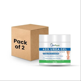 Dr Foot | Foot Cream for Cracked Heels | Feet Dead Skin Remover | Urea Cream | Crack Heel Repair Cream | 40% Urea Gel & 1% Salicylic Acid | Foot Cream for Dry Feet | Foot Care Cream | Pack of 2