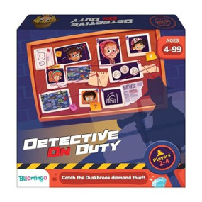 Bloomingo Board Game - Detective on Duty: Thrilling Detective Adventure for Kids & Adults; Become a Detective and Solve Mysteries to Catch Thieves; Perfect Gift for Ages 4,5,6,7,8,9,10,11,12 & More