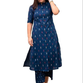 Women's Viscose Blend A-Line Kurta Pant Set for Women | Printed Summer Kurti Set | Stylish Co-Ord Suit | Cotton Look Kurta Set for Women | Casual & Festive Ethnic Wear