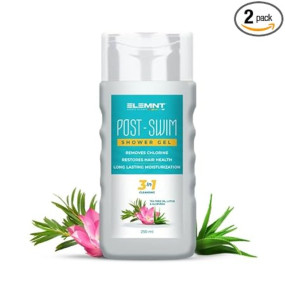 Elemnt Post Swim Shower Gel for Adults & Teens | Chlorine & Odour Clear Body Wash | Exfoliates & Deep Cleanses Skin | Contains Tea Tree Oil, Aloe Vera, Lotus Extracts - 400ml (Pack of 2)