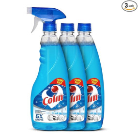Colin 500 ml (Pack of 3) Glass and Surface Cleaner Liquid Spray |India's #1 Glass Cleaner | Glass Cleaner for Car, Kitchen and Home Surfaces | Multi Surface Cleaner