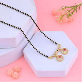 Sterling Silver 1 Gm Micron Gold Plated Vati Mangalsutra For Women | Hypoallergenic | Anti -Tarnish| Karthamani Phathak | Tanmaniya | Gift For Wife