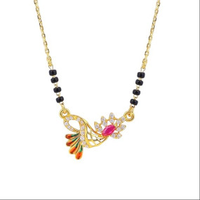 Gold Plated Hypoallergenic Black Beads Kala Mani 925 Sterling Silver Mangalsutra | Tanmaniya | Chandi Necklace Jewellery | Pure Silver Gift for Women | 6 Months Warranty