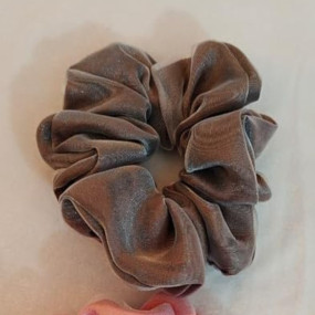 Gupi Creativity Handcrafted Beaded Hair Bow, White Satin with Silver Beads, Decorative Hair Accessory