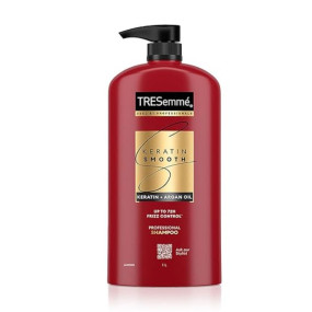 TRESemmé Keratin Smooth Shampoo 1000ml With Keratin Protein and Argan Oil | Salon-Like Smooth Hair | Up To 72H Frizz Contro
