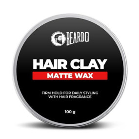 Beardo Hair Clay Wax for Men, 100 gm | Hair Clay for men | Styling Wax | Volumizing | Strong Hold | Restylable |Matte Finish | Easy to Wash Off | Texture Clay for Men