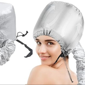 KESI ORNAMENTS Bonnet Hood Hairdryer Attachment - Upgraded Hair Dryer Bonnet Soft Hood Cap for Blow Dryer Used for Drying, Styling,Curling and Deep Conditioning Easy to Enjoy Styling Free Carrying