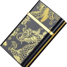 Flamemate Golden Dragon Case USB Rechargeable Electronic Windproof Cigarette Lighter