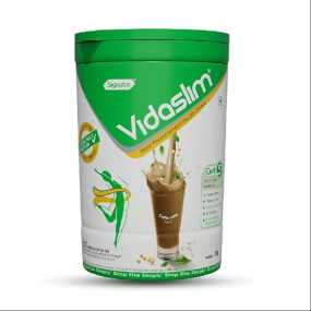 Vidaslim Protein Powder For Men & Women Weight Control & Management | Clinically Proven Meal Replacement Protein Health Shake | No Added Sugars | 22.8g Protein Per Serve | Green Tea & White Kidney Bean Extracts | Caffe Latte, 400gm