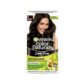 Garnier Color Naturals Crème hair color, Shade 3 Darkest Brown, 70ml + 60g