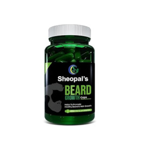Sheopals Beard Growth 60 Capsules – Ayurvedic Blend with Amla Bhringraj, Methi, Kalonji & Harad – Supports Stronger, Fuller & Thicker Beard Growth | Solves Uneven & Patchy Beard