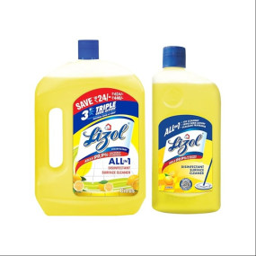 Lizol Disinfectant Surface & Floor Cleaner Liquid, Combo [Citrus - 2L + Floral - 2L] | Kills 99.9% Germs | India's #1 Floor Cleaner