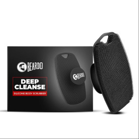 Beardo Silicone Body Scrubber Bath Brush for Men | Cleanses, Exfoliates & Removes Dead Skin | Super Soft Silicone Bristles | Lathers Well | Ergonomic No-Slip Handle, Body Scrubber for Men