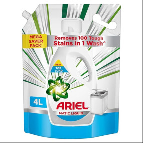 Ariel Matic Liquid Detergent Top Load - 4L | Removes 7 day dried-in Stains in 1 wash inside Washing Machine | Now at Price of Powders | Amazing Fragrance | Protects Colours | Dissolves Faster
