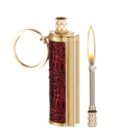 Permanent Match Metal Lighter – Refillable Windproof & Waterproof Fire Starter for Camping, Survival, and Outdoor Use (Random Color, Pack of 1)