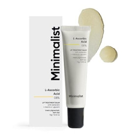 Minimalist Lip Treatment Balm for Pigmented & Dark Lips | 8% L-Ascorbic Acid with Vitamin E, Radianskin & Glycerine | For Women & Men | 12 gm