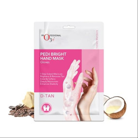 O3+ Pedi Bright Hand Gloves Cream Mask | Intensive Moisturising & Brightening Treatment for Soft, Nourished & Healthy-Looking Hands