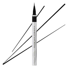 Physicians Formula Eye Booster Super Slim Liquid Eyeliner, Waterproof Precision with a Lash-Boosting Complex, Natural Finish, & Sensitive Skin Approved, Cruelty-Free & Vegan -Ultra Black