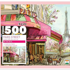 Frank Paris Street 500 Piece Jigsaw Puzzle for Adults & Kids Above 10 Years | Fun and Challenging Having Realistic Illustrations | Puzzle Games for Focus, Memory and Stress Relief, Gifts for Teenagers