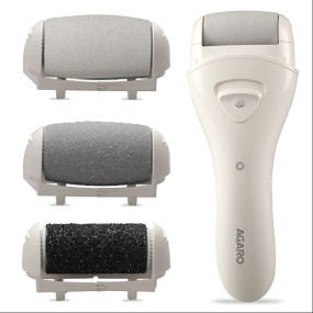 AGARO CR3001 Callus Remover with 3 Interchangeable Head Rollers, Rechargeable for Foot Care, Callus & Dead Skin Removal