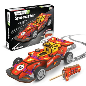 Smartivity DIY Speed CAR Toy for Kids Ages 6-12 | F1- Racing Car with Launcher | Fun Birthday Gift for Boys and Girls | STEM Learning Car Toys for 6,7,8,9,10,11,12 Years