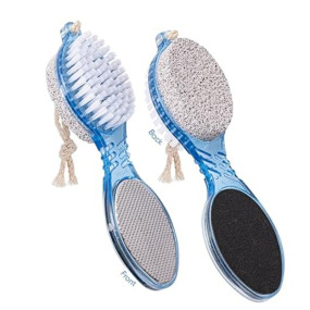 VEGA 4 In 1 Foot Pedicure Brush, Pumice Stone, Scrubber & File For Soft Care