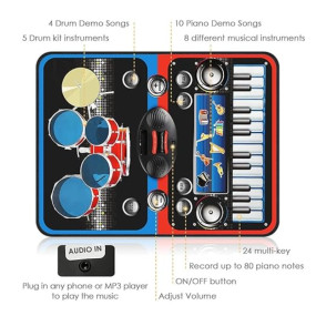 Famous Quality® 2-in-1 Musical Jam Playmate Toy for Kids Above 3 Years (Multi-Color)
