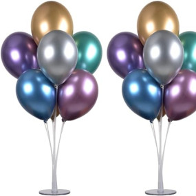 Party Propz Balloon Stand for Decoration Birthday - Set of 2 Pcs Birthday Decoration Stand | Bday Balloons Stand | Balloon Stand Holder for Decorations