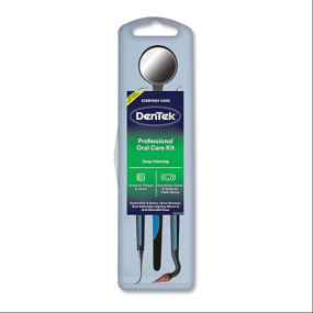 Dentek Professional Oral Care Kit | Removes Plaque & Tartar | Contains Dental Pick, Scaler, Mirror, and Gum Stimulator