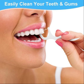 Athelas Pack of 100 Fresh Mint Dental Floss Picks | Dentist Designed & most convenient teeth Flosser for fresh Breath & complete oral plaque removal (Fresh Mint)