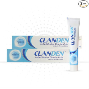 Clanden Paste | Denture Cleaning Paste | Effective Denture Care | 80g | Pack of 3
