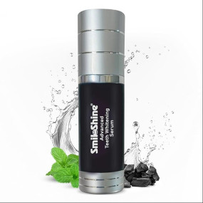 SmiloShine Power of Activated Charcoal Serum Toothpaste 30ml Advance Teeth Magic Whitening Serum v34 Colour Corrector for Teeth Instant Teeth Whitening in just 5 minutes Teeth Stain Remover Enamel Safe & Effective Teeth Whitener Oral care Menthol Flavor