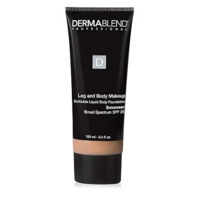 Dermablend Leg and Body Makeup Liquid Foundation with SPF 25 for Medium Coverage & All-Day Hydration, 20n Light Natural, 3.4 Fl. Oz.