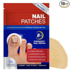 Fungal Nail Patch Treatment – Antifungal Toenail & Fingernail Solution | Kills Nail Fungus at Root | 10 Easy-to-Use Patches (G)