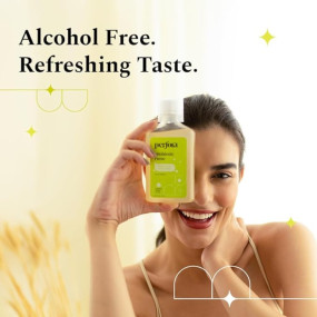 Perfora Lemon Mint Mouthwash - 200ml | Alcohol-Free Mouth Wash Liquid With Probiotics, Hyaluronic Acid, & Vitamin C | Freshens Breath & Removes Germs | No Artificial Flavor | Mouthwash For Oral Care