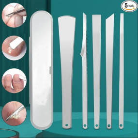 KLIFFOO Pedicure Knife For Feet 5 Pcs Dead Skin Corn Foot Callus Remover Kit Foot Care Nail Knives for Ingrown Toenail File and Lifters, Foot Repair Tools Sharp Blades Dead Skin Remover Foot Scraper